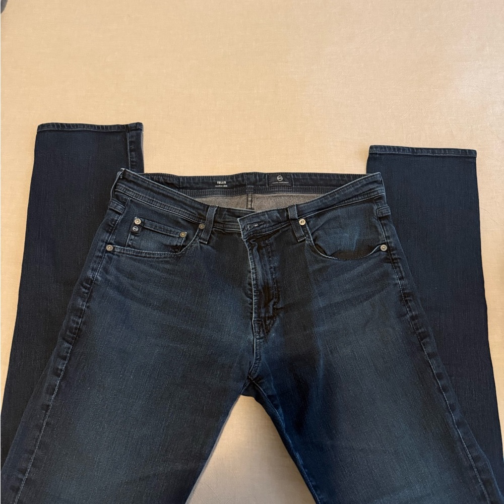 AG Adriano Goldschmied Men's Tellis Modern Slim Dark Indigo Jeans-34x34